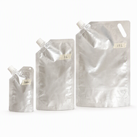 Pochette à bec verseur incliné pour sauce soja, sachet alimentaire en aluminium à fond plat pour liquides, 500 ml, 1 L, avec bouchon de qualité alimentaire pour un versement fluide