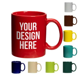 Custom 11Oz Sublimation Coffee Mug Ceramic Sublimation Color Mug With Logo