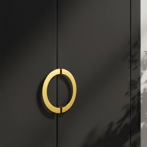 Modern Minimalist Aluminum Alloy Round <b>Cabinet</b> Handles Semi Circular Furniture Hardware For Drawer Door Accessory - Product Image 3