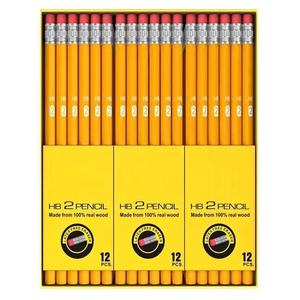 OEM School Yellow <strong>Pencil</strong> China Stationary Factory Cheap Wholesale Black Wooden <strong>Pencil</strong> Custom HB Wood <strong>Pencil</strong> for OEM - Product Image 3