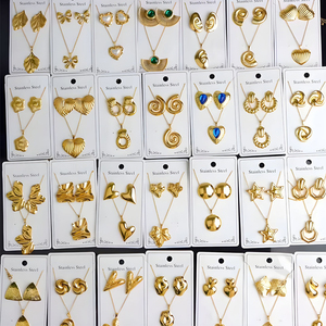 Conjunto de Joyería <span class=keywords><strong>Miou</strong></span> para Mujer, de Acero Inoxidable, con Diseño de Mariposa, Cadena de Serpiente y Lazo, Chapado en Oro, Collares, Pulseras y Aretes, a la Moda - Product Image 5