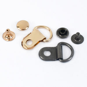 Meetee AP433 9*14 مللي متر حقيبة جلدية الاكسسوارات الحرفية DIY الأحذية حزام مشبك حلقة تسلق مسمار كليب تسلق سبائك النحاس D حلقة مشبك - Product Image 6