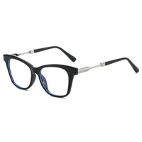 Lunettes de lecture ultra-légères portables pour femmes, montures œil de chat noires et bleues, lunettes de presbytie pour ordinateur, lunettes de vue