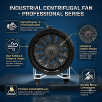 Potente Ventilador Centrífugo Portátil de 10''/12'', OEM/ODM, 230V, Duradero y de Fácil Mantenimiento, para Espacios Reducidos