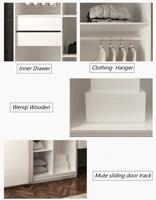 Armoire de luxe Balom Walking en verre blanc avec miroir coulissant pour dressing