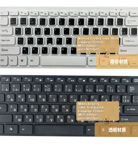 Pháp Bàn phím dán Ngôn Ngữ Arabic Frosted đen trắng và vàng dán Bán buôn máy tính xách tay Bàn phím dán nhãn - Product Image 4