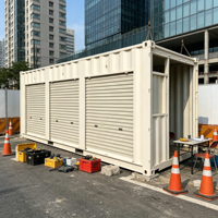 Mini conteneur de stockage préfabriqué, boîte de stockage modulaire, maison de stockage portable en acier pour entrepôt