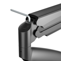 Support de bureau pour moniteur unique monté sur poteau bras de moniteur à ressort à gaz réglable en hauteur pour écran d'ordinateur