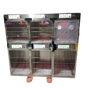 Gabbia Veterinaria PetFit Diretta dalla Fabbrica per Piccoli Animali, Ospedale Veterinario, Traspirante, in Acciaio Inox con Vassoio in Plastica Solida, Calda per Cani - Product Image 1