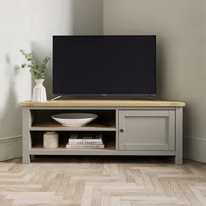 <strong>Corner</strong> TV <strong>Unit</strong> with Door and Shelves for Living Room <strong>Corner</strong> TV Stand <strong>Media</strong> Cabinet Entertainment Table - Product Image 1