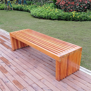 Muebles <span class=keywords><strong>de</strong></span> exterior para parque público sin respaldo, banco <span class=keywords><strong>de</strong></span> madera para asientos, jardín exterior, Patio, asiento <span class=keywords><strong>de</strong></span> madera <span class=keywords><strong>de</strong></span> <span class=keywords><strong>pino</strong></span> rústico, banco sin respaldo - Product Image 3