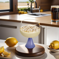 Gobelet en verre borosilicate coloré de 300 ml, nouveau style, haute qualité, pour crème glacée, dessert, cadeau, résistant à la chaleur
