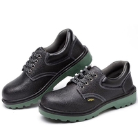 Sepatu Kerja Pabrik Bernapas, Tahan Lama, Cocok untuk Musim Panas, Sol EVA Anti-Aus, Sepatu Keselamatan dengan Pelindung Baja, Kulit