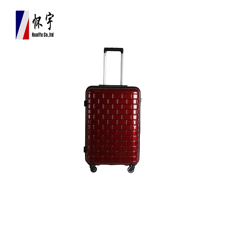 Prix usine Mode Personnalisé Rouge Blanc Coquille Fille Voyage Valise Bagages
