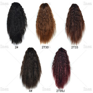 Queue de cheval <span class=keywords><strong>africaine</strong></span> bouclée à griffes haute synthétique pour femmes Noir Marron Extensions de cheveux à pince - Product Image 5