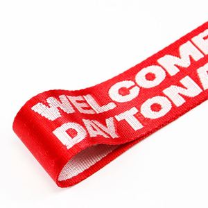 High Gloss <b>Webbing</b> 38mm Polyester Red Logo <b>Webbing</b> Nylon <b>Webbing</b> Strap Upholstery Woven Shoulder Bag Strap - Product Image 6