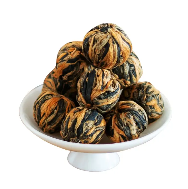 500g Yunnan dragon pearl black tea dian black tea balls for sale