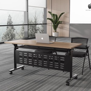 Tavolo da conferenza pieghevole e durevole dal design moderno, facile da montare, scrivania da allenamento, vendita - Product Image 3