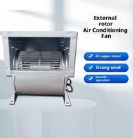 Ventilateur de climatiseur à double entrée à rotor externe de type boîte à faible bruit, ventilateurs d'évacuation d'air à double entrée