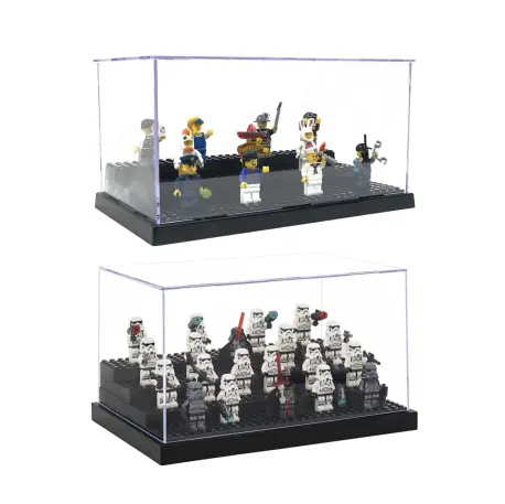 도매 방진 쇼케이스 장난감 모델 디스플레이 캐비닛 Minifigure 액션 피규어 벽돌 아크릴 디스플레이 케이스