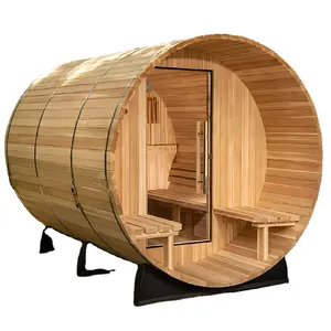 4-6 Persoons Sauna Rode Ceder Luxe Aanleg Tuin Stoomhuis Gebruik Saunaruimte Buiten