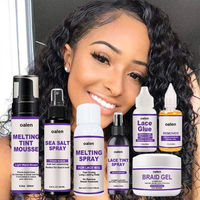 Kit d'installation de perruques professionnel complet sous marque privée : Colle imperméable à forte tenue pour dentelle, Spray correcteur de nœuds, Dissolvant – Ensemble impeccable