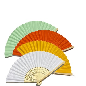 Abanico de Papel de Bambú para Regalo de Boda, Abanico Plegable con Logotipo Personalizado - Product Image 2