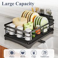 Fabricant professionnel panier support de rangement en acier inoxydable cuisine stockage économiseur d'espace sur évier porte-vaisselle