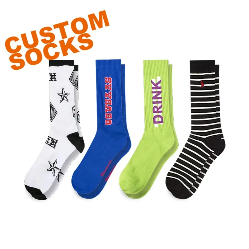 FY 016 Custom Design Herren Tube Socken Casual Sports Custom Logo Socken maßge schneidert Ihre eigenen Logo Socken