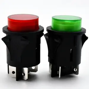 Round Button Push On Off Switch 16 Amp 250 Volt