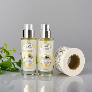 Étiquette autocollante personnalisée imperméable pour flacon de <span class=keywords><strong>parfum</strong></span>, étiquette privée pour cosmétiques, étiquette blanche en PP pour produits - Product Image 1