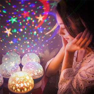 Regalo di compleanno di lusso personalizzato prezzo competitivo <span class=keywords><strong>notte</strong></span> <span class=keywords><strong>stellata</strong></span> luce a led rotazione automatica a 360 gradi che cambia colore - Product Image 4