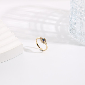 Mode S925 Sterling Silver Devil's Eye Ring Délicat Plaqué Or Bague pour Femmes Bijoux Cadeau - Product Image 3