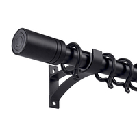 Tringles et rails à rideaux en aluminium, ensemble réglable, tuyau décoratif extensible, double tringle à rideaux pour hôtel, support