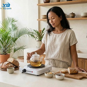Mini cuisinière électrique portable en métal 1500W blanche à plaque chauffante unique pour usage domestique - Product Image 5