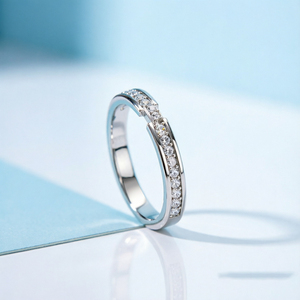 Factory Direct Sales S925 Sterling <b>Silver</b> <b>Adjustable</b> Zircon Stackable Luxury Wedding Band <b>Ring</b> for Women Party Rhodium Plated - Product Image 2