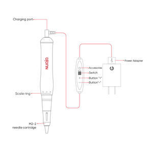 Machine de maquillage permanent électrique professionnelle NUOJO à double aiguille, 16600 tr/min, tension 2,7V-12V, pour <span class=keywords><strong>tatouage</strong></span> des lèvres, fabricant - Product Image 6