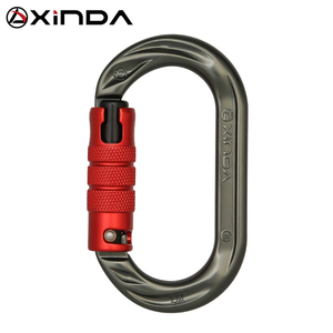 XINDA new arrival CE UIAA certified 24kN 7075 aluminum oval rock climbing auto locking carabiner