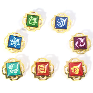 Huy Hiệu Mắt Thần Phụ Kiện Trò Chơi Genshin Tác Động Sáng Trâm Bảy Yếu Tố Kim Loại Huy Hiệu Túi Trang Trí - Product Image 2