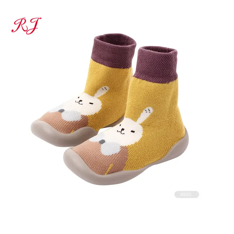RJ-I0071 rubber soles baby girls socks shoe