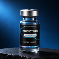 Étiquettes personnalisées pour flacons de 1 ml, étiquettes imperméables pour flacons de peptides pour l'emballage de petites bouteilles en verre