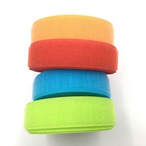 Durable Velcroes Sew-On Tape High Quality Nylon Colorful Fastener Strap Reusable Hook and Loop <b>Sewing</b> Tape - Product Image 2
