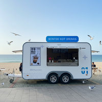 Nouvelle remorque de restauration rapide, camion de pizza entièrement équipé, cuisine mobile en fibre de verre, chauffage intégré, service de café polyvalent en extérieur