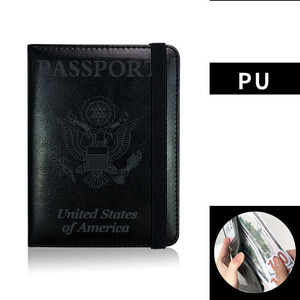 Protección RFID EE. UU. PU cuero pasaporte titular logotipo personalizado tarjetero pasaporte funda para viaje - Product Image 6