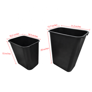 Commercial Hotel Cleaning Supplies Open Top Black 28QT Garbage Bin Dustbin Wastebasket Trash Can <strong>Container</strong> - Product Image 5