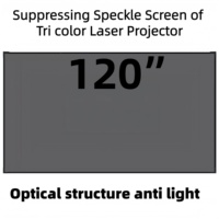 Écran de projection laser tricolore anti-reflets, 120 pouces, avec cadre de levage et d'assemblage électrique, taille personnalisable