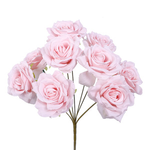 Roses artificielles en tissu de soie, haute simulation, décoration de mariage, décoration de la maison, style classique, fleurs en plastique - Product Image 3