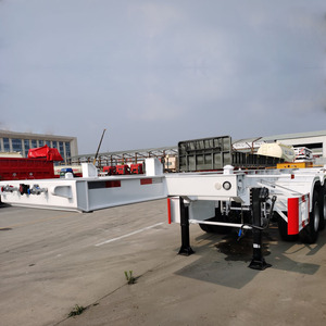 Venta caliente Contenedor de envío de acero inoxidable Remolque Esqueleto Remolque Chasis Semi Remolque - Product Image 5