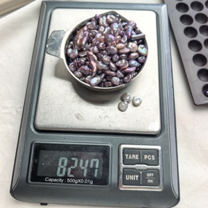 Perles Keshi Baroque d'Eau Douce Sans Noyau, Blanc Rose Violet, Forme Irrégulière, Nacre Solide, Vendues au Poids, Taille au Choix - Product Image 6