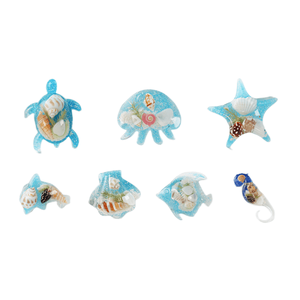 Charmes acryliques personnalisés motif dessin animé poisson tortue crevette étoile de mer animaux marins aimants de réfrigérateur autocollant acrylique pour réfrigérateur - Product Image 1